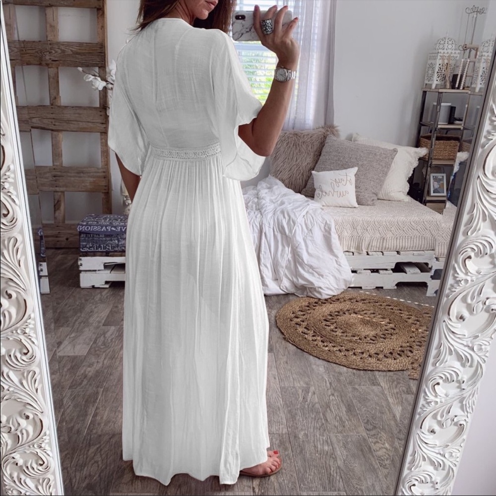 White Sheer Cover Up 🏖. Small and XL left!!! - Picture 2 of 5